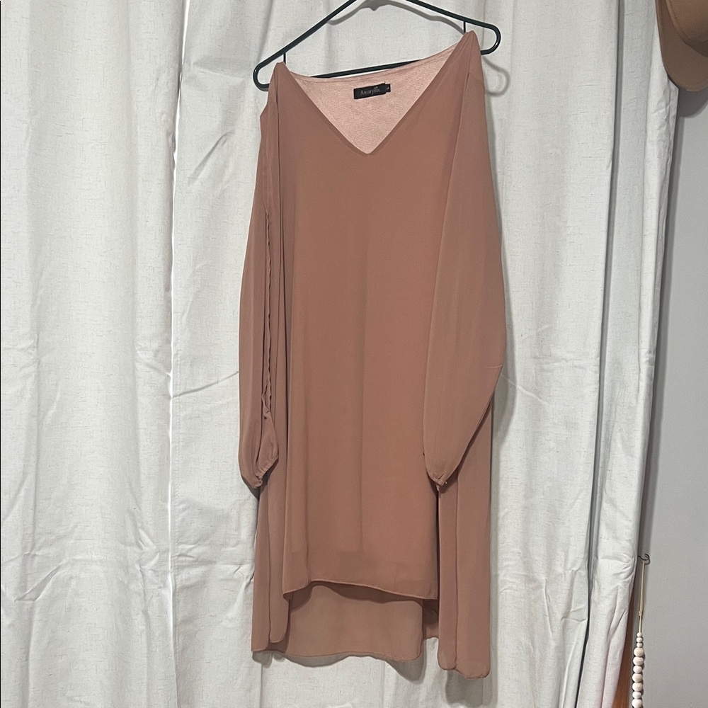 Amaryllis High Low Dress in Blush